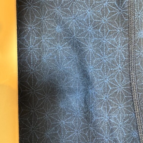 Lululemon Wunder Under Crop, Size 6 Sashico Star Inkwell Rugged Blue - Picture 5 of 8